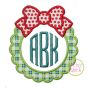 Christmas Wreath Frame Applique | Machine Embroidery Designs by JuJu