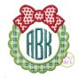 Christmas Wreath Frame Applique | Machine Embroidery Designs by JuJu