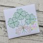 Clover Trio with Bow Motif Embroidery Design | Machine Embroidery Designs by JuJu