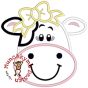 Cow Girl Applique | Machine Embroidery Designs by JuJu