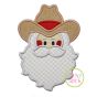 Cowboy Santa Face Applique | Machine Embroidery Designs by JuJu