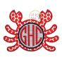 Crab Monogram Applique | Machine Embroidery Designs by JuJu