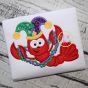 Crawfish Mardi Gras Applique | Machine Embroidery Designs by JuJu