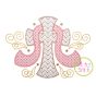 Itch 2 Stitch Cross with Sash Swirls Motif Digital Embroidery Machine Designs by JuJu