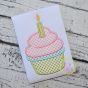 Cupcake with Candle Applique | Machine Embroidery Designs by JuJu