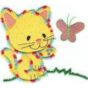 Cute Furry Kittens Applique Machine Embroidery Designs by JuJu 