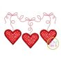 Dangling Hearts Applique | Machine Embroidery Designs by JuJu