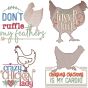 Chicken Lady Word Art 2 | Machine Embroidery Designs by JuJu