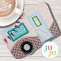 ITH Camper Mug Rug | Machine Embroidery Designs by JuJu