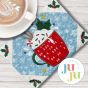 ITH Cocoa Mug Rug | Machine Embroidery Designs by JuJu