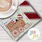 ITH Cookie Train Mug Rug | Machine Embroidery Designs by JuJu