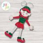 ITH Elf Girl Wall Hanging | Machine Embroidery Designs by JuJu