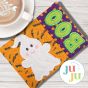 ITH Ghost Boo Mug Rug | Machine Embroidery Designs by JuJu