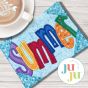 ITH Whimsical Summer Mug Rug | Machine Embroidery Designs by JuJu