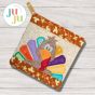 ITH Whimsical Turkey Pot Holder | Machine Embroidery Designs by JuJu