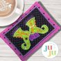 ITH Witch Boots Mug Rug | Machine Embroidery Designs by JuJu
