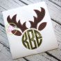 Deer Antlers Monogram Applique | Machine Embroidery Designs by JuJu