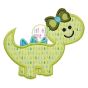Dinosaur Girl Applique | Machine Embroidery Designs by JuJu