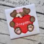 Dog With Heart Girl Applique | Machine Embroidery Designs by JuJu
