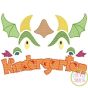 Dragon Face Kindergarten Sketch Embroidery | Machine Embroidery Designs by JuJu