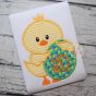 Chick Holding Egg Boy Applique | Machine Embroidery Designs by JuJu