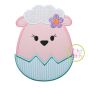 Egg Shaped Lamb Girl Applique | Machine Embroidery Designs by JuJu