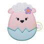 Egg Shaped Lamb Girl Applique | Machine Embroidery Designs by JuJu