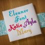 Eleanor Embroidery Font Machine Embroidery Designs by JuJu