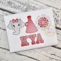 Elephant Cheer Trio Sketch Embroidery | Machine Embroidery Designs by JuJu