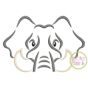 Elephant Mascot Embroidery | Machine Embroidery Designs by JuJu