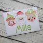 Elf Santa Deer Trio Boy Sketch Embroidery | Machine Embroidery Designs by JuJu