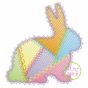 Fancy Patchwork Bunny Sketch Embroidery | Machine Embroidery Designs by JuJu