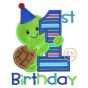 First Birthday Turtle Applique | Machine Embroidery Designs by JuJu