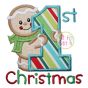 First Christmas Gingerbread Applique | Machine Embroidery Designs by JuJu