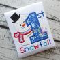 First Snowfall Snowman Applique | Machine Embroidery Designs by JuJu