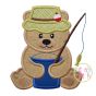 Fishing Bear 2 Applique | Machine Embroidery Designs by JuJu