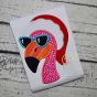 Flamingo Santa Hat Applique | Machine Embroidery Designs by JuJu