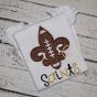 Fleur de lis Football Applique | Machine Embroidery Designs by JuJu
