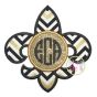 Fleur De Lis Monogram Applique | Machine Embroidery Designs by JuJu