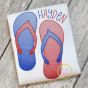 Flip Flops Sketch | Machine Embroidery Designs by JuJu