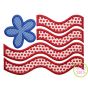 Flower Flag Applique | Machine Embroidery Designs by JuJu