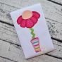 Flower Vase Applique with Rick Rack Trim | Machine Embroidery Designs by JuJu