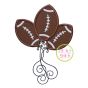 Football Balloons Applique | Machine Embroidery Designs by JuJu