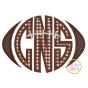 Football Monogram Frame Applique | Machine Embroidery Designs by JuJu