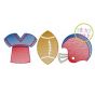 Football Trio Sketch Embroidery | Machine Embroidery Designs by JuJu