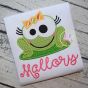 Frog Girl Applique | Machine Embroidery Designs by JuJu