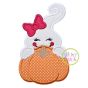 Ghost Girl Pumpkin Peeker Applique | Machine Embroidery Designs by JuJu