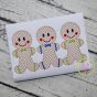Gingerbread Boy Trio Motif Embroidery | Machine Embroidery Designs by JuJu