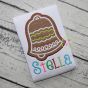 Gingerbread Cookie Bell Applique | Machine Embroidery Designs by JuJu
