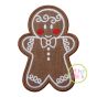Gingerbread Cookie Boy Applique | Machine Embroidery Designs by JuJu